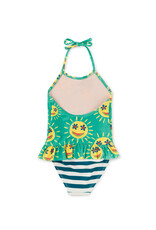 Tea Collection Peplum One-Piece Swimsuit Smiley Sun