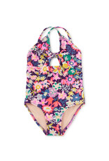 Tea Collection Cut Out One Piece Swimsuit Caribbean Wildflowers
