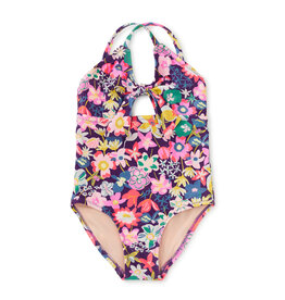 Tea Collection Cut Out One Piece Swimsuit Caribbean Wildflowers
