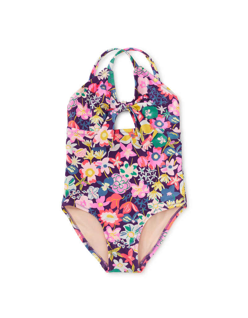 Tea Collection Cut Out One Piece Swimsuit Caribbean Wildflowers