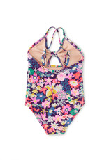 Tea Collection Cut Out One Piece Swimsuit Caribbean Wildflowers