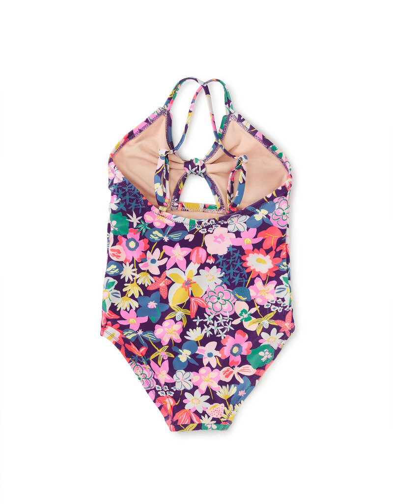 Tea Collection Cut Out One Piece Swimsuit Caribbean Wildflowers