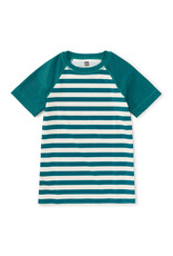 Tea Collection Short Sleeve Rash Guard Green Stripe