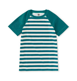 Tea Collection S/S Rash Guard Green Stripe