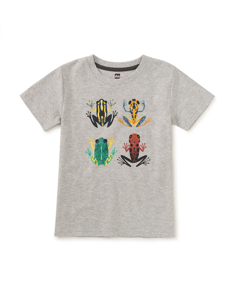 Tea Collection Cloud Forest Frogs Graphic Tee Med Heather Grey