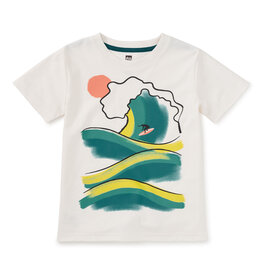 Tea Collection Big Wave Graphic Tee Chalk