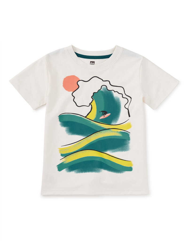 Tea Collection Big Wave Graphic Tee Chalk