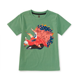 Tea Collection Graphic Tee Triceratops Thyme