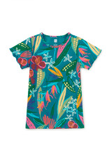 Tea Collection Printed Slim Fit Top Tropical Floral Burst