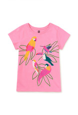 Tea Collection Tropical Birds Graphic Tee Sachet Pink