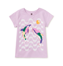 Tea Collection Rainbow Orcas Graphic Tee Lavender Blush