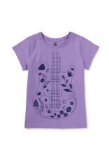 Tea Collection Floral Guitar Graphic Tee Paisley Purple