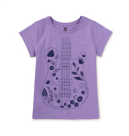 Tea Collection Floral Guitar Graphic Tee Paisley Purple