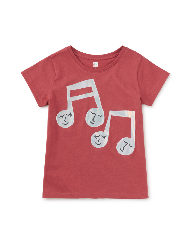 Tea Collection Holographic Music Graphic Tee Pomme