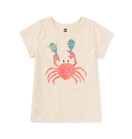 Tea Collection Glittery Crab Graphic Tee Antique