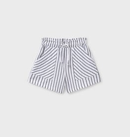 Mayoral Girls Casula Striped Shorts Black