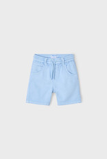 Mayoral Boy Drawstring Twill Shorts Sky Blue