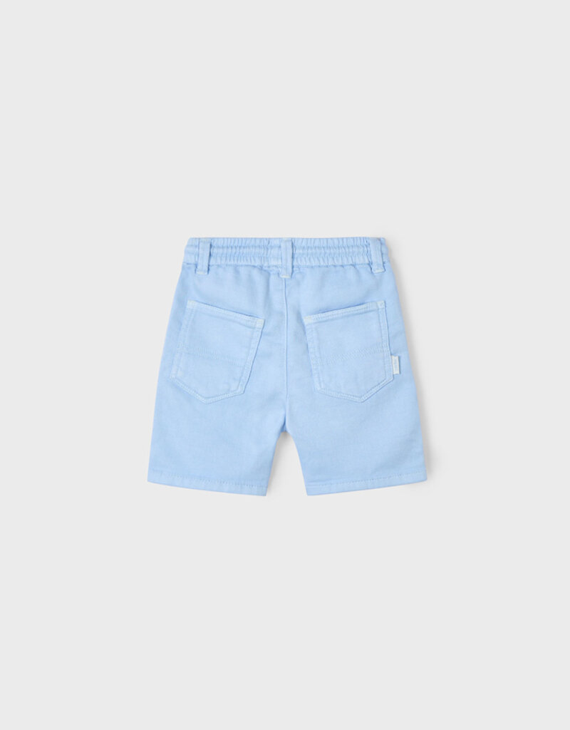Mayoral Boy Drawstring Twill Shorts Sky Blue
