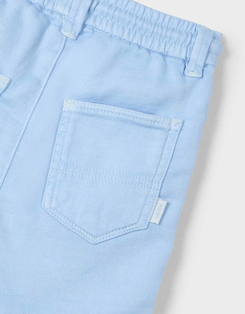 Mayoral Boy Drawstring Twill Shorts Sky Blue