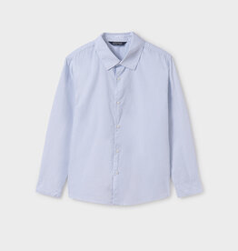 Mayoral L/S Button Up Shirt Sky Stripe