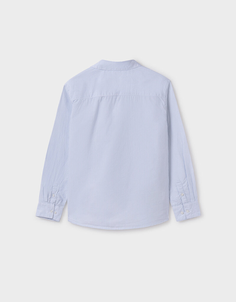 Mayoral L/S Button Up Shirt Sky Stripe