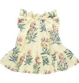 Pink Chicken harper dress pale yellow poppy
