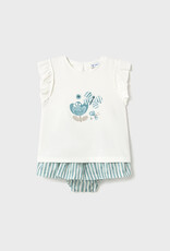 Mayoral Emerald Butterfly Skirt Tee Set
