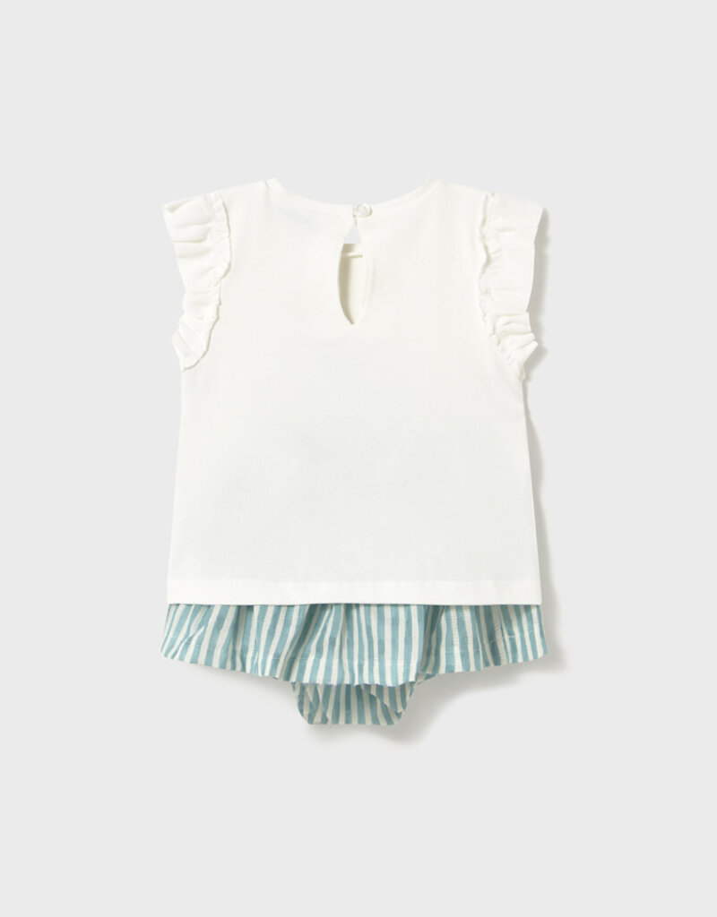 Mayoral Emerald Butterfly Skirt Tee Set