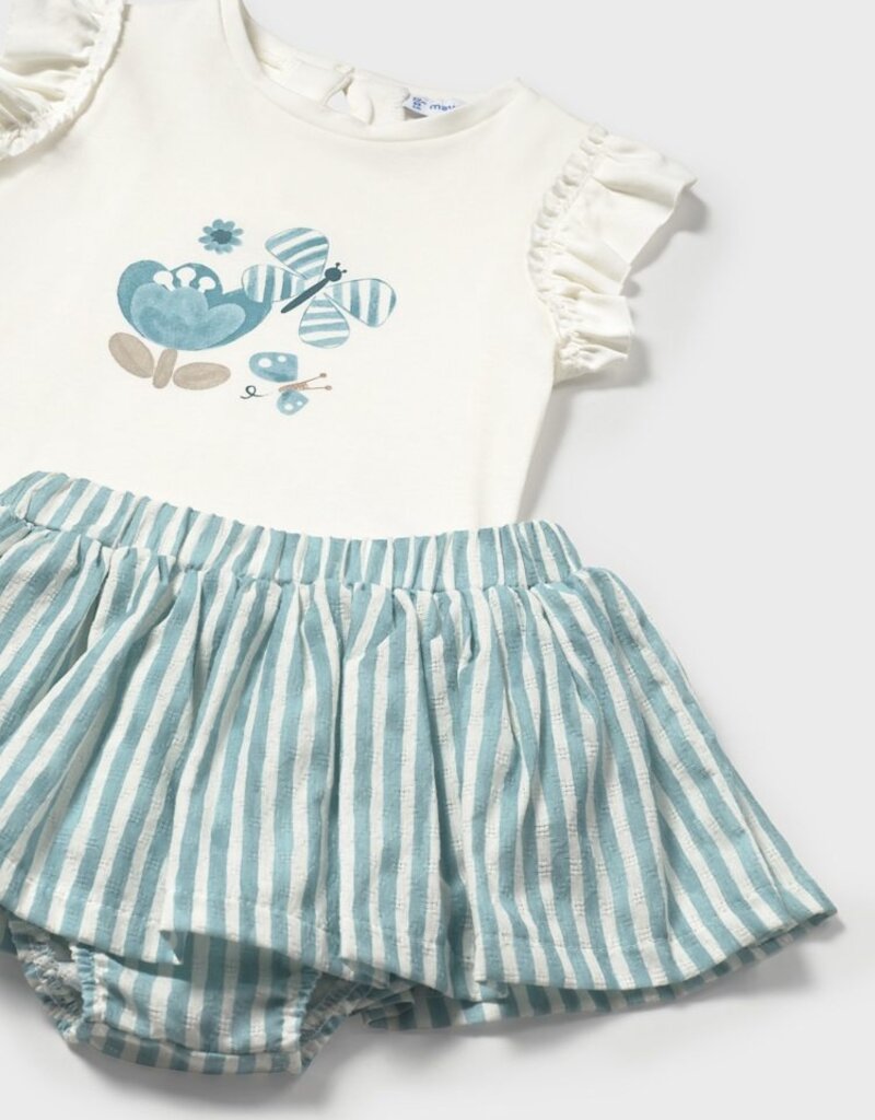Mayoral Emerald Butterfly Skirt Tee Set