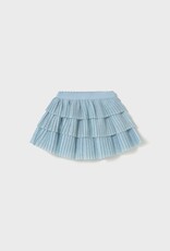 Mayoral Sky Pleated Tulle Skirt