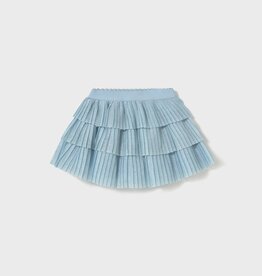 Mayoral Sky Pleated Tulle Skirt