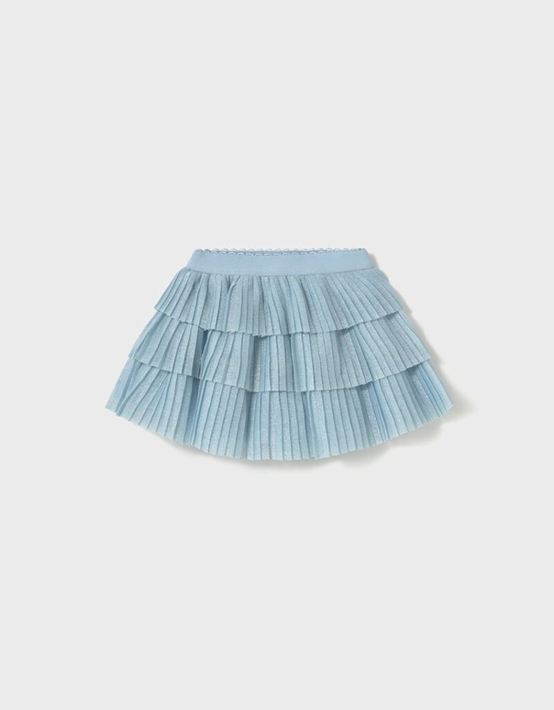 Mayoral Sky Pleated Tulle Skirt