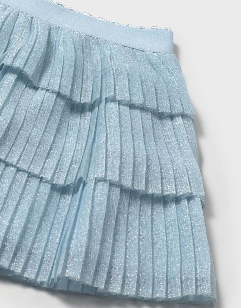 Mayoral Sky Pleated Tulle Skirt