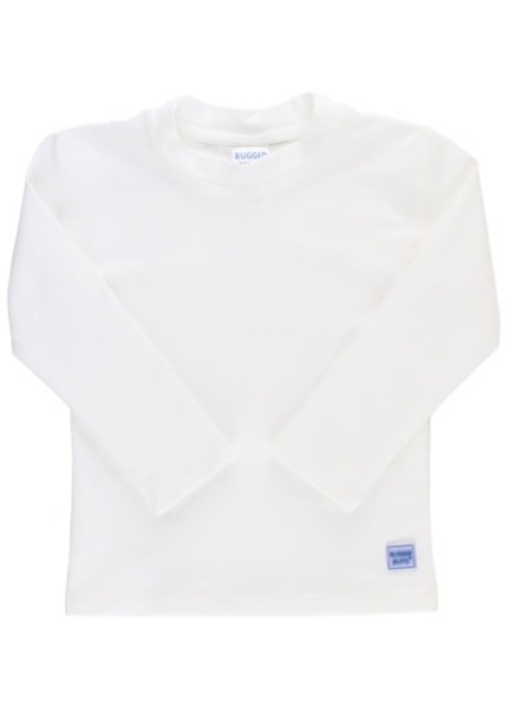 RuffleButts Long Sleeve Rash Guard White