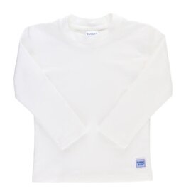 RuffleButts Long Sleeve Rash Guard White