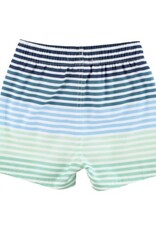 RuffleButts Swim Trunks Coastal Stripe