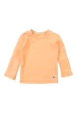 RuffleButts Long Sleeve Rash Guard Neon Orange