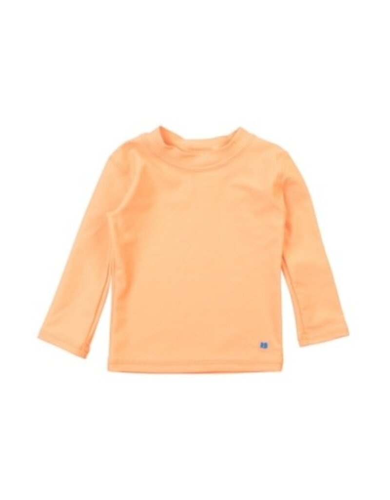RuffleButts Long Sleeve Rash Guard Neon Orange