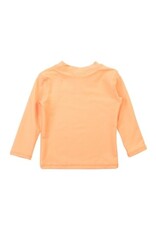 RuffleButts Long Sleeve Rash Guard Neon Orange