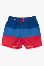 RuffleButts Swim Trunks Liberty Color Block