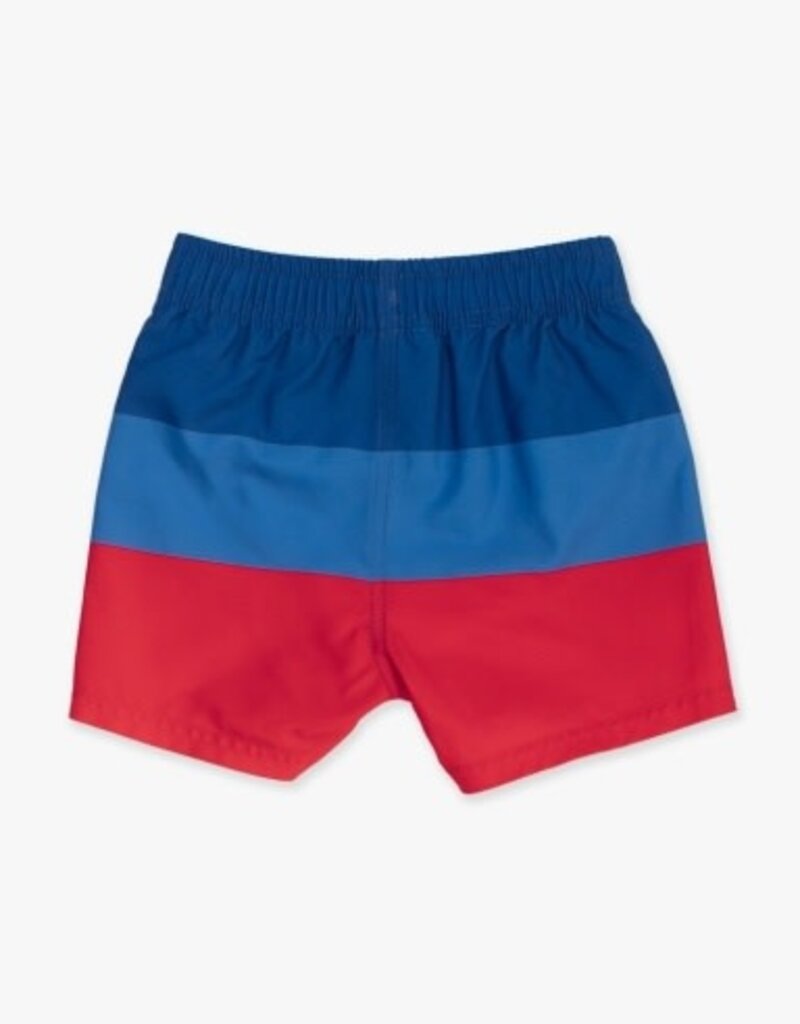 RuffleButts Swim Trunks Liberty Color Block