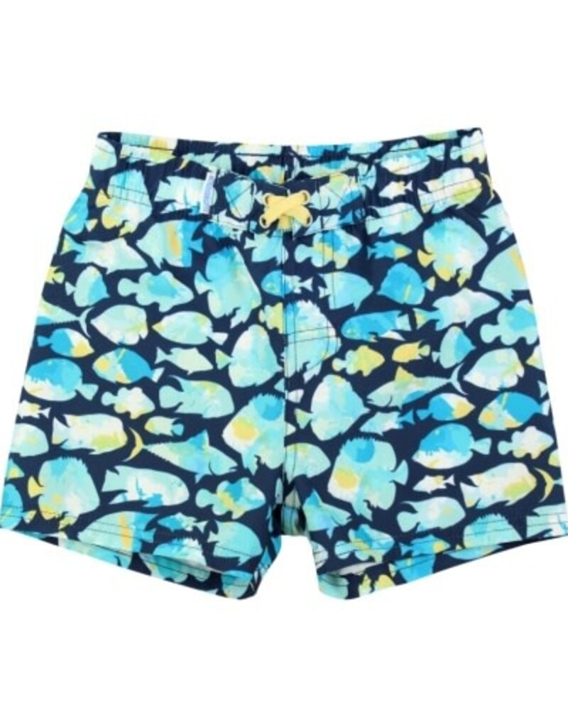 RuffleButts Swim Trunks Fish Friends