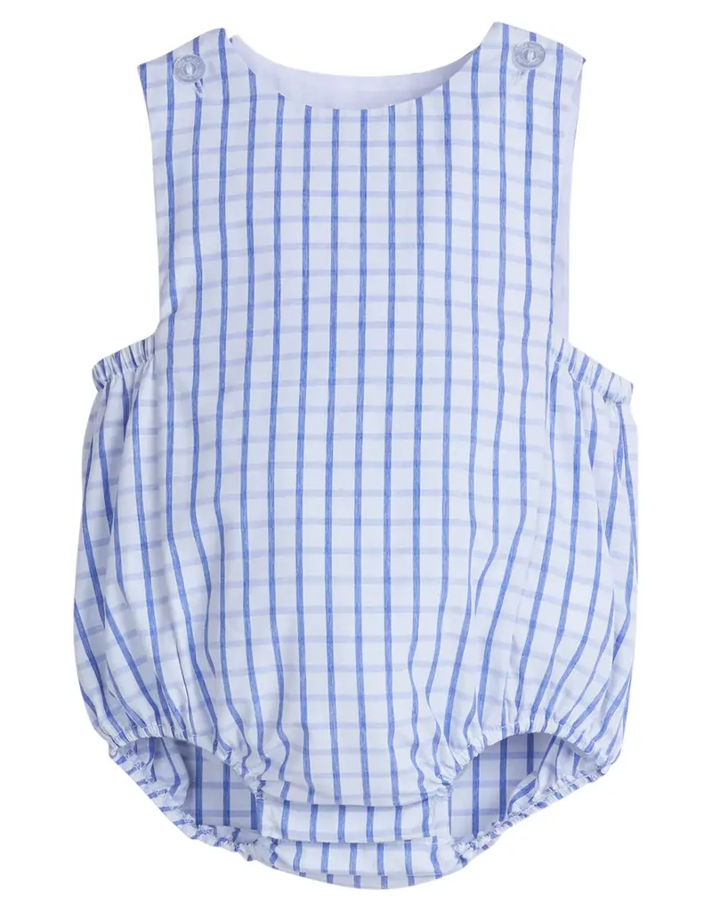 Little English Louis Sunsuit Royal Windowpane