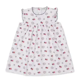 Kissy Kissy Navy Bold Stripes Bright Stars Dress