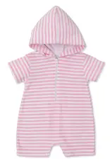 Kissy Kissy Cabana Terry Stripes Romper Pink
