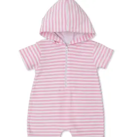 Kissy Kissy Cabana Terry Stripes Romper Pink