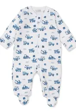 Kissy Kissy Construction Trucks Blue Print Footie w/Zipper