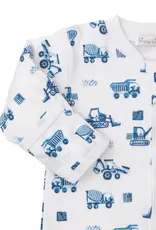 Kissy Kissy Construction Trucks Blue Print Footie w/Zipper