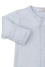 Kissy Kissy Lt Blue Striped Footie Saturday Regatta