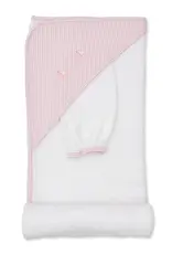 Kissy Kissy White/Pink Hooded Towel w/Mitt Saturday Regatta